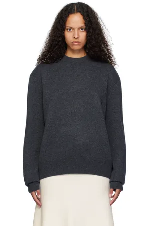 The Frankie Shop Gray Rafaela Padded Knit Sweater