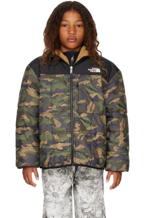 The North Face Big Kids Khaki Shasta Full-Zip Hooded Reversible Jacket