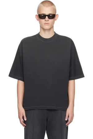 Represent Black Stepped Hem T-shirt