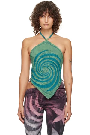 Masha Popova Green & Blue Bandana Tank Top