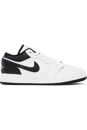 Nike Big Kids White & Black Air Jordan 1 Low Sneakers