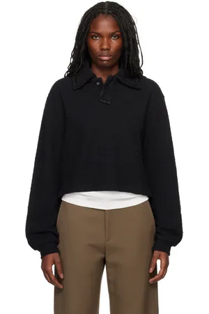 WOOYOUNGMI Long Sleeve Tweed Polo