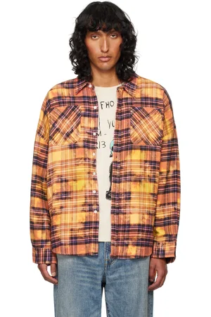 R13 Pink & Yellow Drop Neck Work Shirt