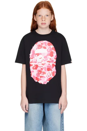 BAPE Kids Black ABC Camo Big Ape Head T-shirt