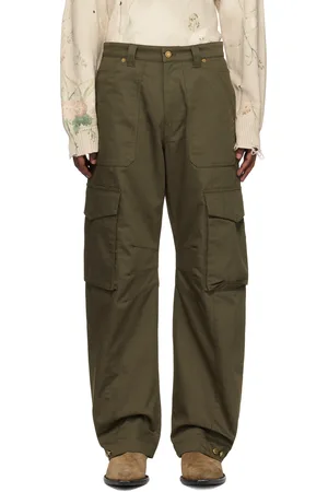 Golden Goose Khaki Wide-Leg Cargo Pants