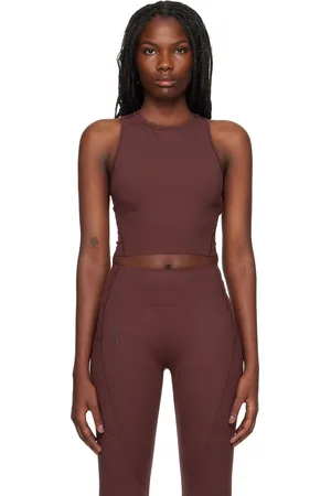 On Running Burgundy Movement Crop Sport Top