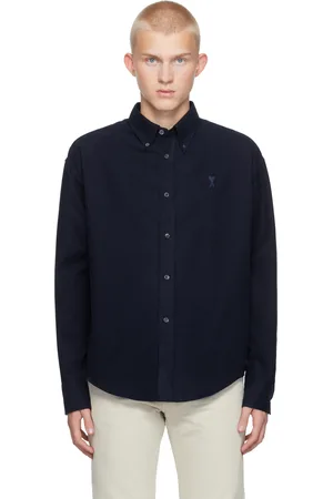 Ami Navy Ami de Coeur Boxy Fit Shirt
