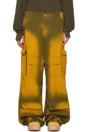 Who Decides War Green & Yellow Dusk Cargo Pants