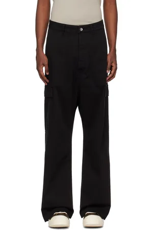 Rick Owens Black Porterville Cotton Twill Cargo Pants