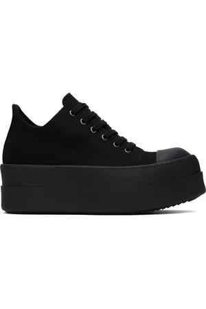 Rick Owens Black Porterville Double Bumper Low Sneaks Sneakers