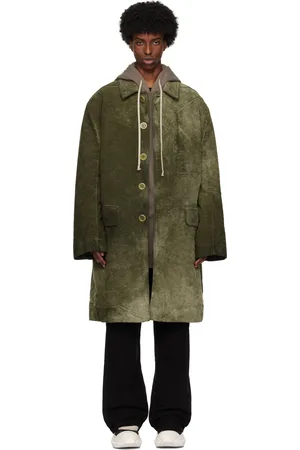 Rick Owens Khaki Porterville Jumbo Mac Coat