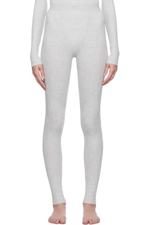 SKIMS Gray Cotton Rib Leggings