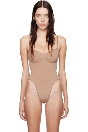 SKIMS Tan Seamless Sculpt Thong Bodysuit