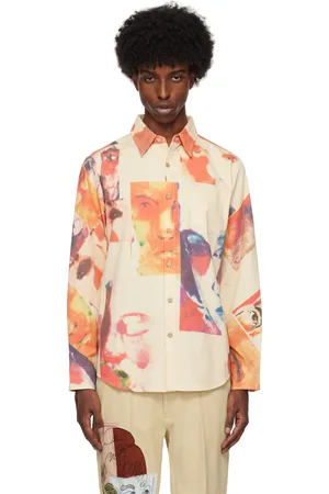 KIDSUPER STUDIOS Off-White Collage Faces Button Up Shirt