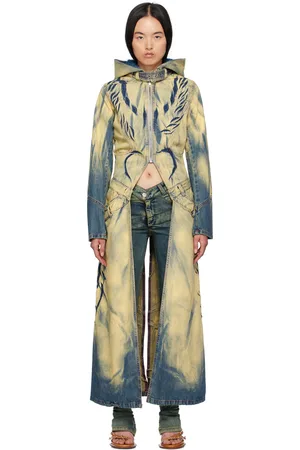 Masha Popova Blue Racing Denim Coat