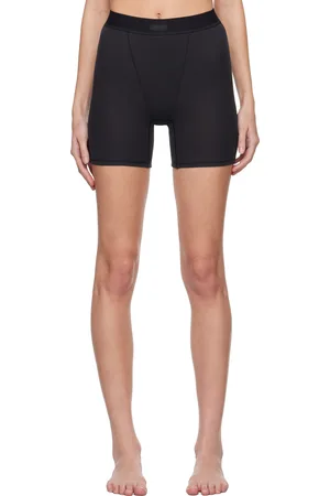 SKIMS Black Cotton Rib Boy Shorts