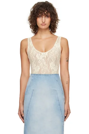 ZIMMERMANN Off-White Scoop Neck Bodysuit
