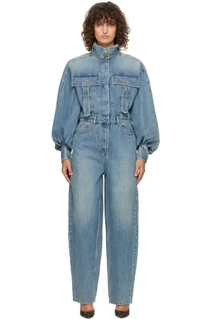 ZIMMERMANN Blue Illustration Denim Jumpsuit