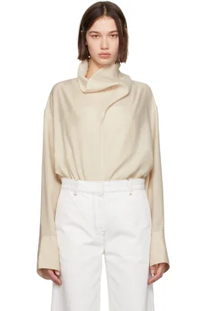 Totême Off-White Funnel-Neck Blouse