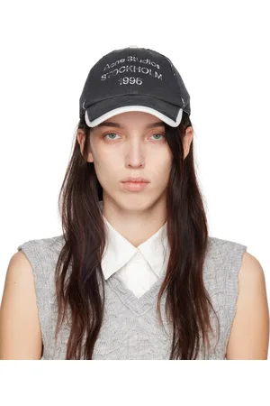 Acne Studios Black & White Logo Stamp Cap