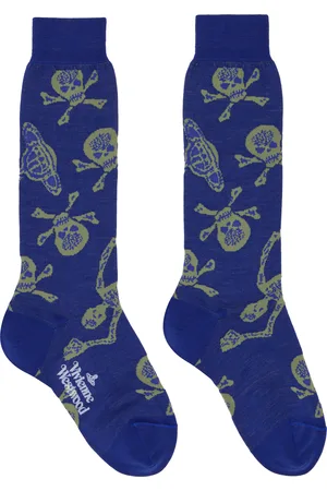 Vivienne Westwood Blue Skull Socks