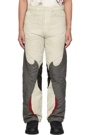 Kusikohc White & Gray Rider Trousers