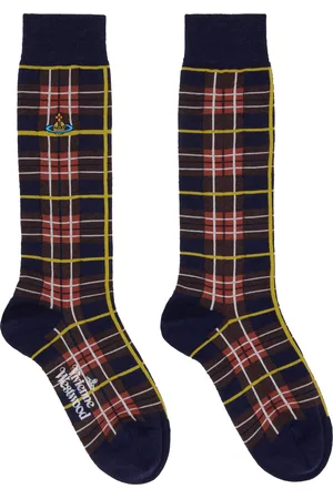 Vivienne Westwood Navy Tartan Socks