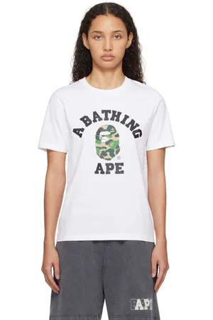 BAPE White ABC Camo College T-shirt