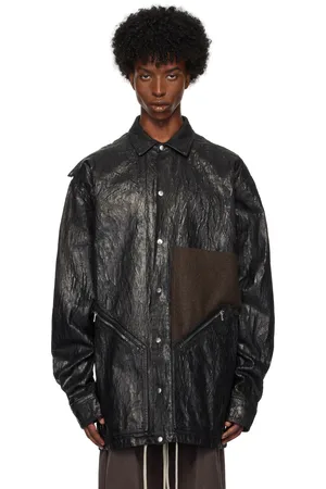 Rick Owens Black Porterville Runway Tour Megacrust Turbo Jacket