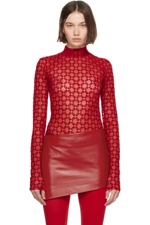 Givenchy Red Monogram 72 Bodysuit
