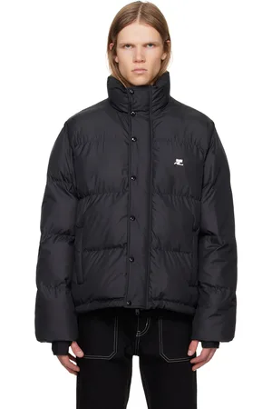 Courrèges Black Embroidered Logo Puffer Jacket