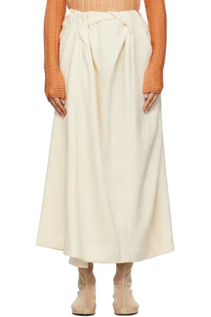 Issey Miyake Off-White Entwine Maxi Skirt