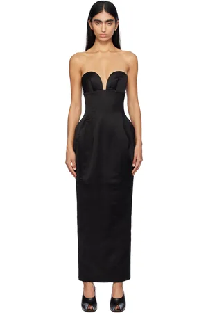 Monot Satin Corsetted Maxi Dress