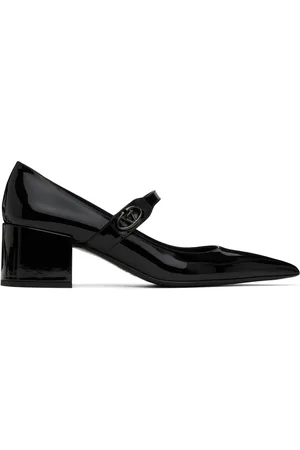 VALENTINO GARAVANI Black Mary Jane Patent Leather Heels