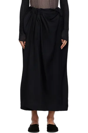Issey Miyake Black Entwine Maxi Skirt