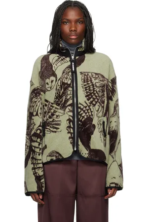Jil Sander Green Jacquard Jacket