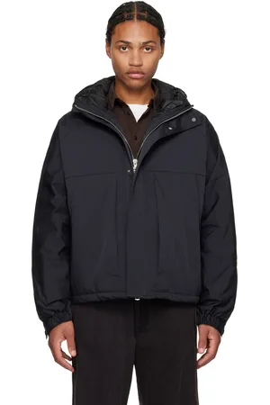 Solid Black Taffeta Down Jacket