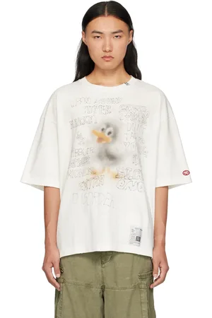 Maison Mihara Yasuhiro Duck Printed Distressed T-shirt