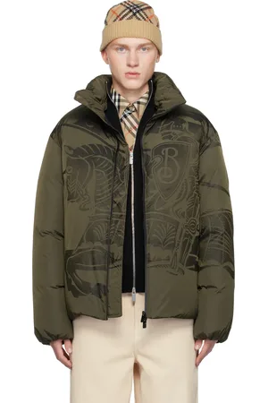 Burberry Khaki EKD Nylon Puffer Down Jacket