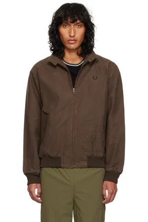 Fred Perry Brown Waxed Harrington Jacket
