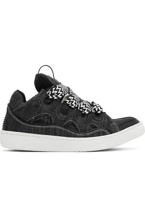 Lanvin Black Curb Denim Sneakers