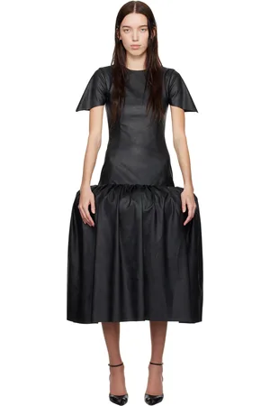 Nicklas Skovgaard Georgina Faux-Leather Midi Dress