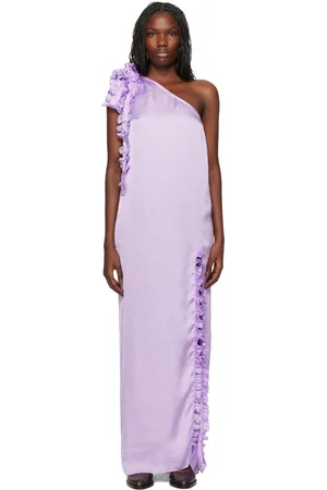Kika Vargas Purple Aretha Maxi Dress