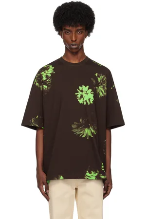 Jil Sander Brown Floral T-shirt