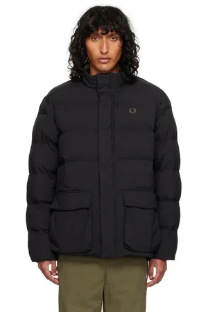 Fred Perry Black Padded Pocket Detail Jacket