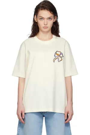Lanvin White Clover Snake Patch T-shirt