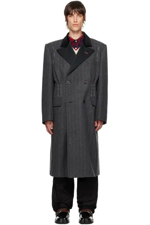 Maison Margiela Gray Work-In-Progress Double-Breasted Coat