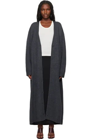 The Frankie Shop Gray Emi Long Knit Cardigan