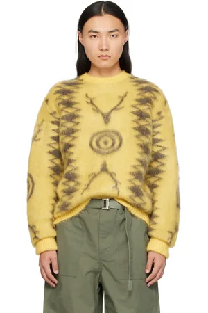 SOUTH2 WEST8 Yellow Mohair Sweater