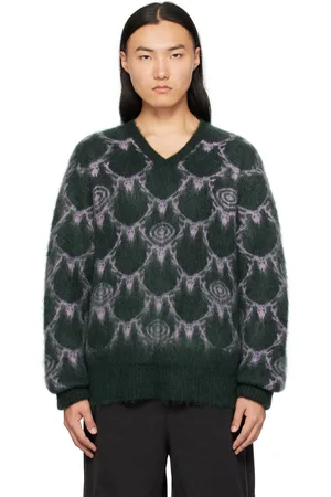 SOUTH2 WEST8 Green Mohair Sweater